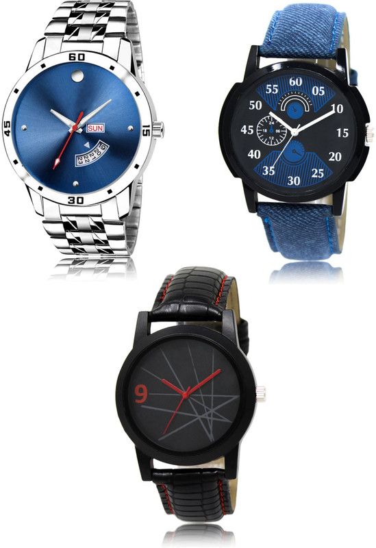 New latest Designer Combo of 3 Analog Watch - For Men 105-02-08