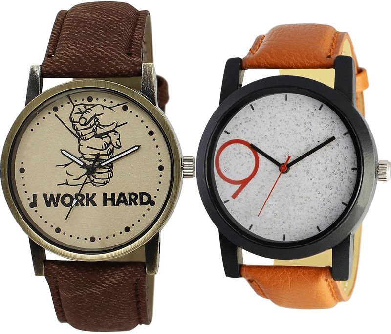 combo watch Analog Watch - For Girls New Collegian I Work Hard Analogue Brown Color Boys And Men Watch - BL46.29-B33 (Combo Of 2 )