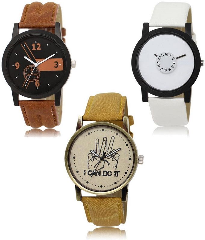 New latest Designer Combo of 3 Analog Watch - For Men L-01-26-30