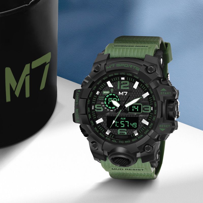Chronograph Big Billion Days Special Edition Analog-Digital Watch - For Men Green Strap 1509-M7