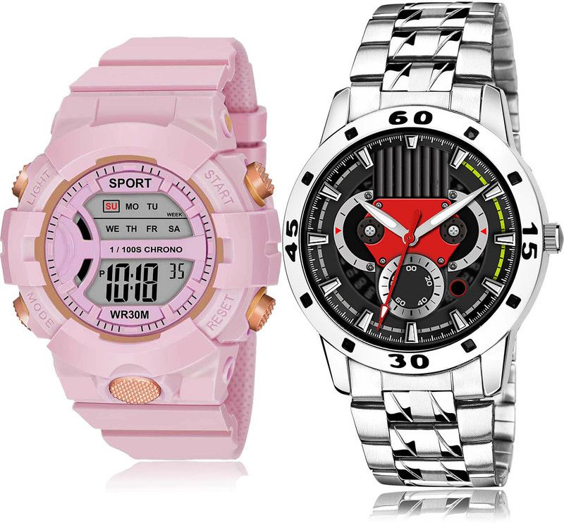 Analog-Digital Watch - For Boys Best Tread 2 Watch Combo For Boys And Men - DG36-(29-S-19)
