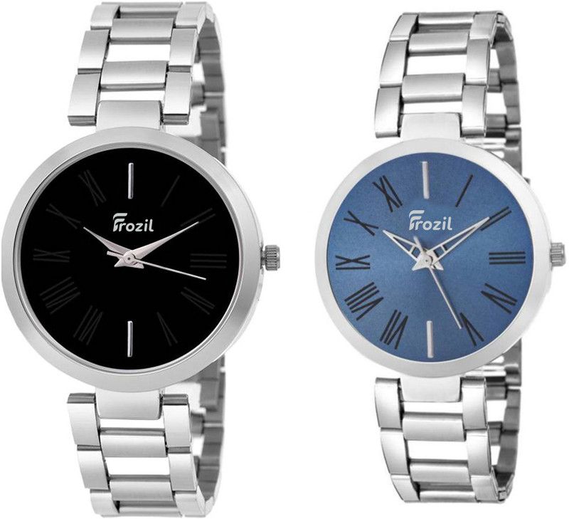 Pair Of 2 Watch Analog Watch - For Women Analog Black Blue Dial Combo Watch