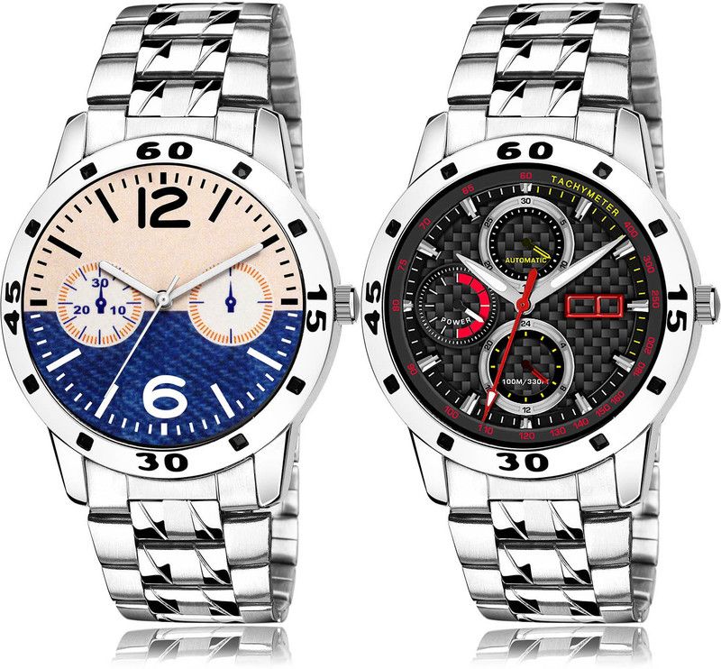 Analog Watch - For Men Latest Royal 2 Watch Combo For Boys And Men - B800-(60-S-19)
