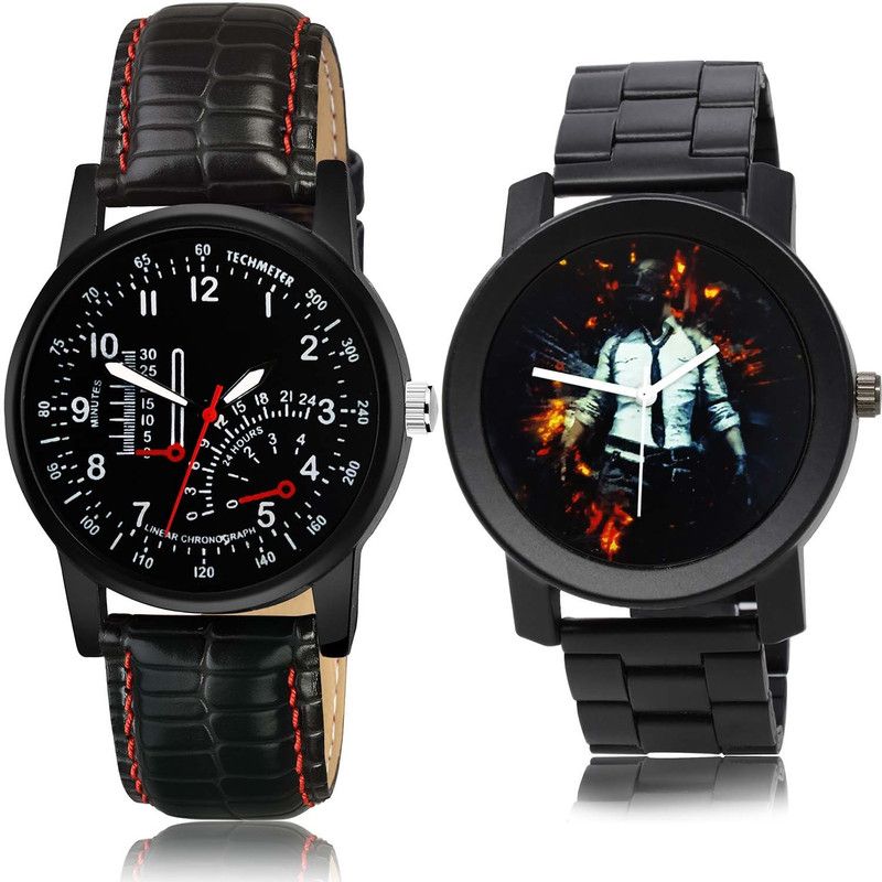 Analog Watch - For Boys & Girls Contemporary Designer Pubg Military Army Chain Watch Watch - B898-B557 (Combo Of 2 )