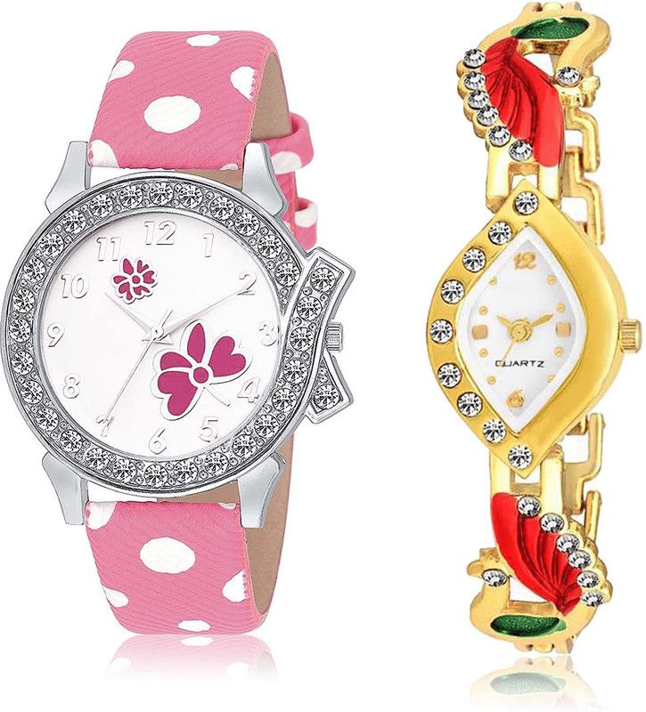 combo watch Analog Watch - For Women Latest 3D Design Flower And Peacock Combo Watch For Girls And Women - G486-G116