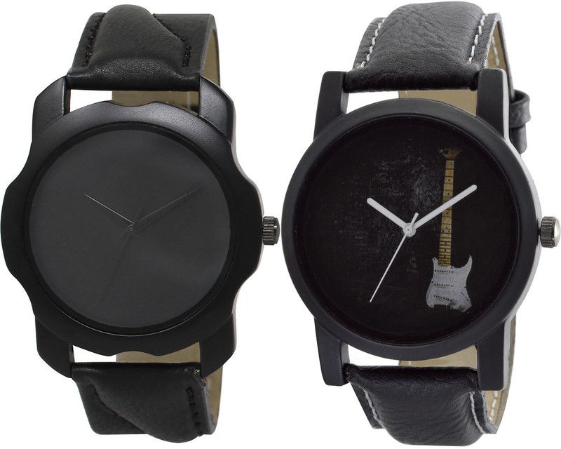combo watch Analog Watch - For Girls Treading Professional Guitar Analogue Black Color Boys And Men Watch - BL46.22-B35 (Combo Of 2 )