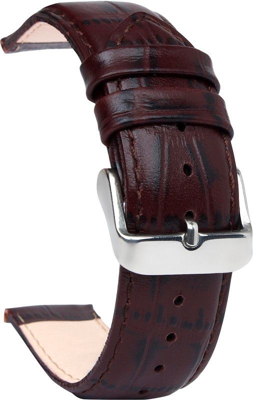 Roycee 49222222 22 mm Genuine Leather Watch Strap  (Brown)