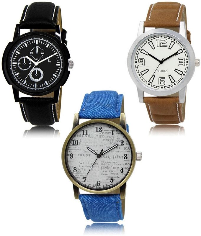 New latest Designer Combo of 3 Analog Watch - For Men LR-13-15-28
