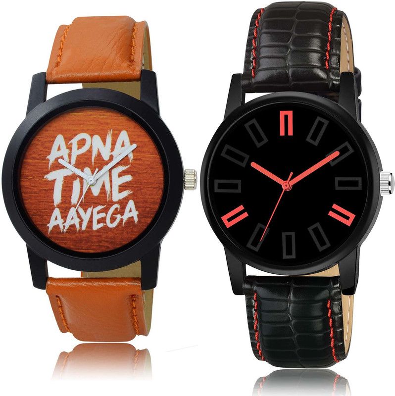 combo watch Analog Watch - For Boys & Girls New Diwali Apna Time Aayega Combo Watch For Boys And Men - BO43-B28