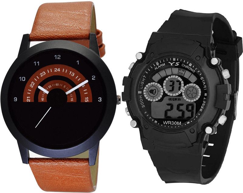 combo watch Analog Watch - For Girls Tread Kids Analogue Brown And Black Color Boys And Men Watch - B46-B1 (Combo Of 2 )