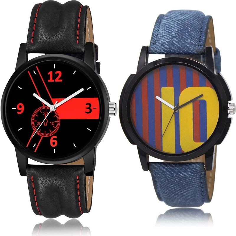 combo watch Analog Watch - For Men Latest Analogue Messi Football Watch - B680-BL46.10 (Combo Of 2 )