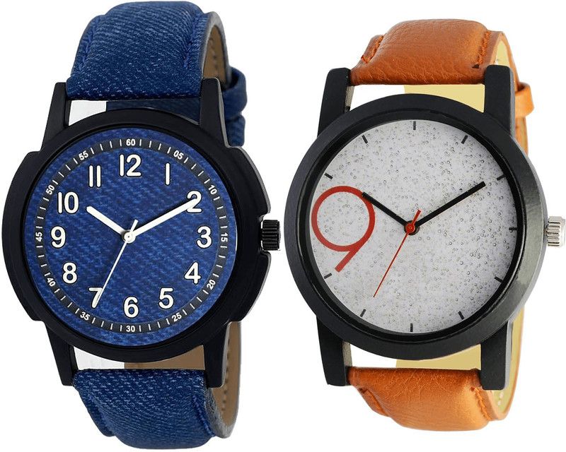 combo watch Analog Watch - For Girls Treading Unique Analogue Blue And Brown Color Boys And Men Watch - B8-B33 (Combo Of 2 )