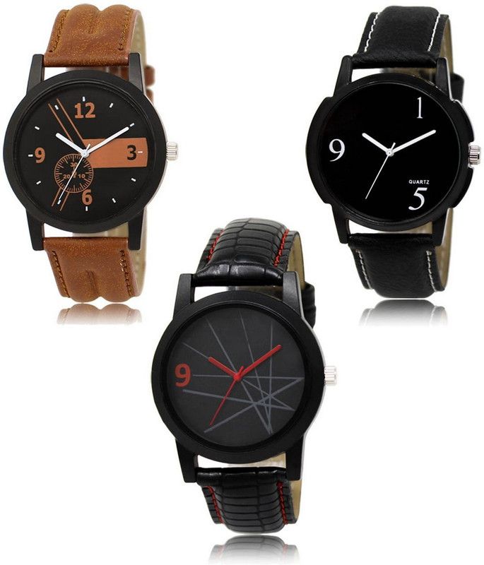 New latest Designer Combo of 3 Analog Watch - For Men LR-01-06-08