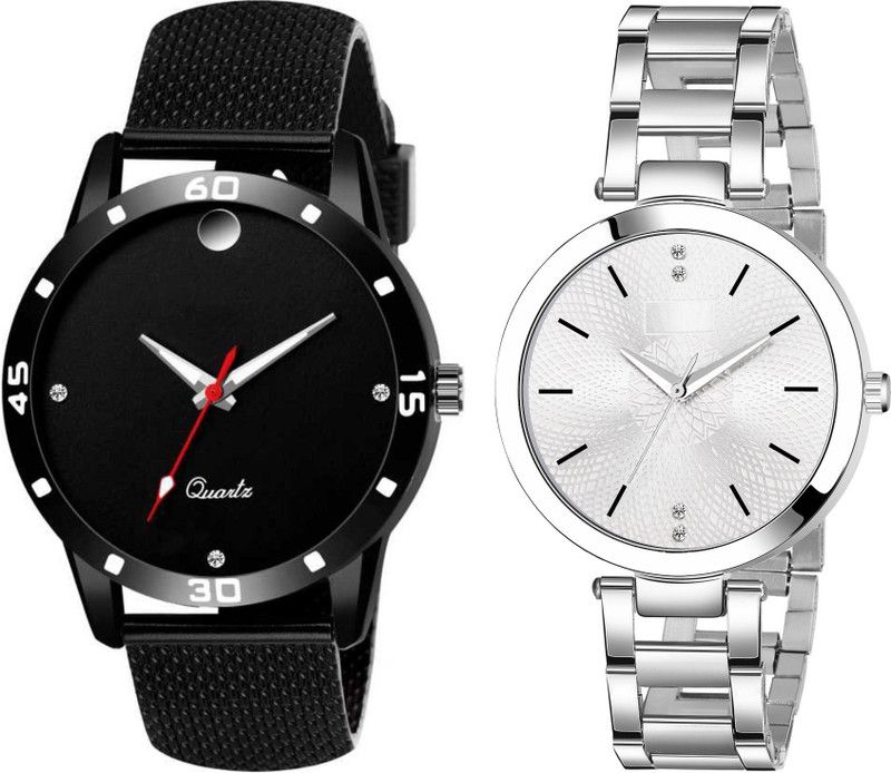 Analog Watch - For Men & Women GL-2526|Pack of 2 New Couple Combo New Sleek Look