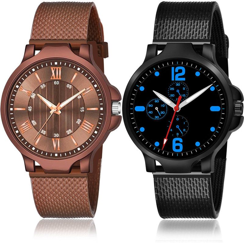 Analog Watch - For Men Modish Valentine 2 Watch Combo For Boys And Men - BRM38-(68-S-10)