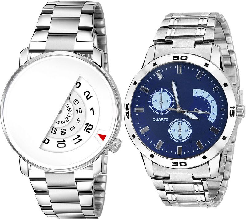 combo watch Analog Watch - For Men Modern Collection Day And Date Analog Silver Color Boys And Men Watch - BL46.106-B84 (Combo Of 2 )