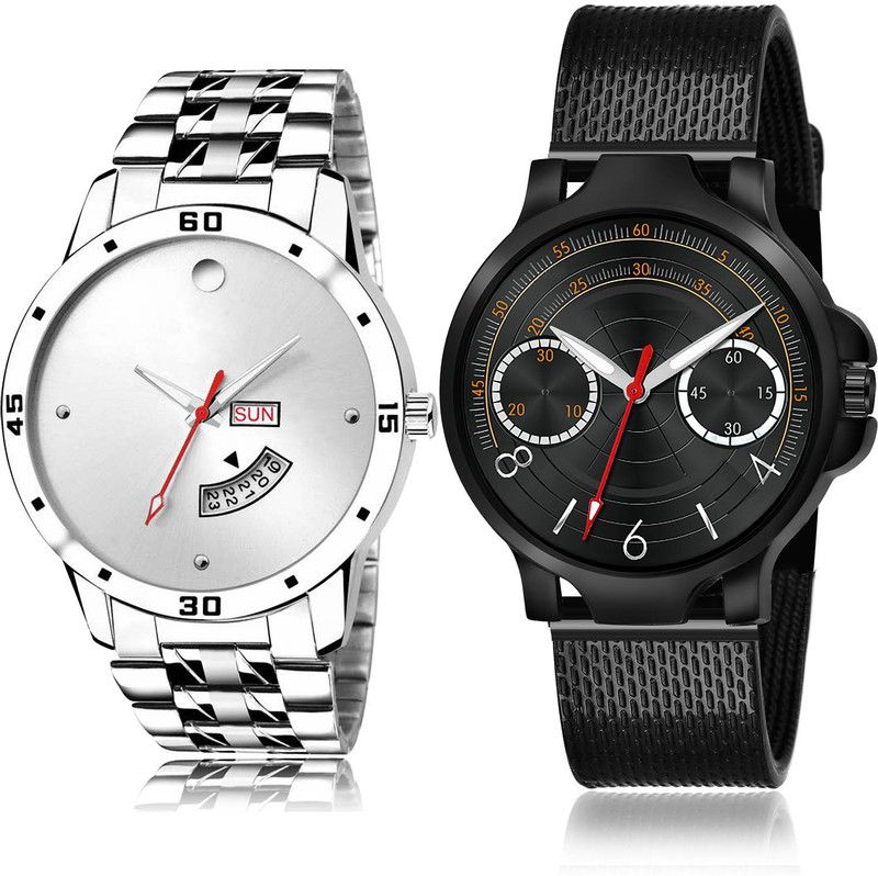 Analog Watch - For Men New Valentine 2 Watch Combo For Boys And Men - BL46.103-(67-S-10)