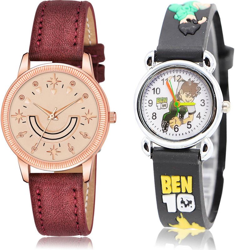 Analog Watch - For Girls Modish Traditional 2 Watch Combo For Women And Girls - GW63-GC83