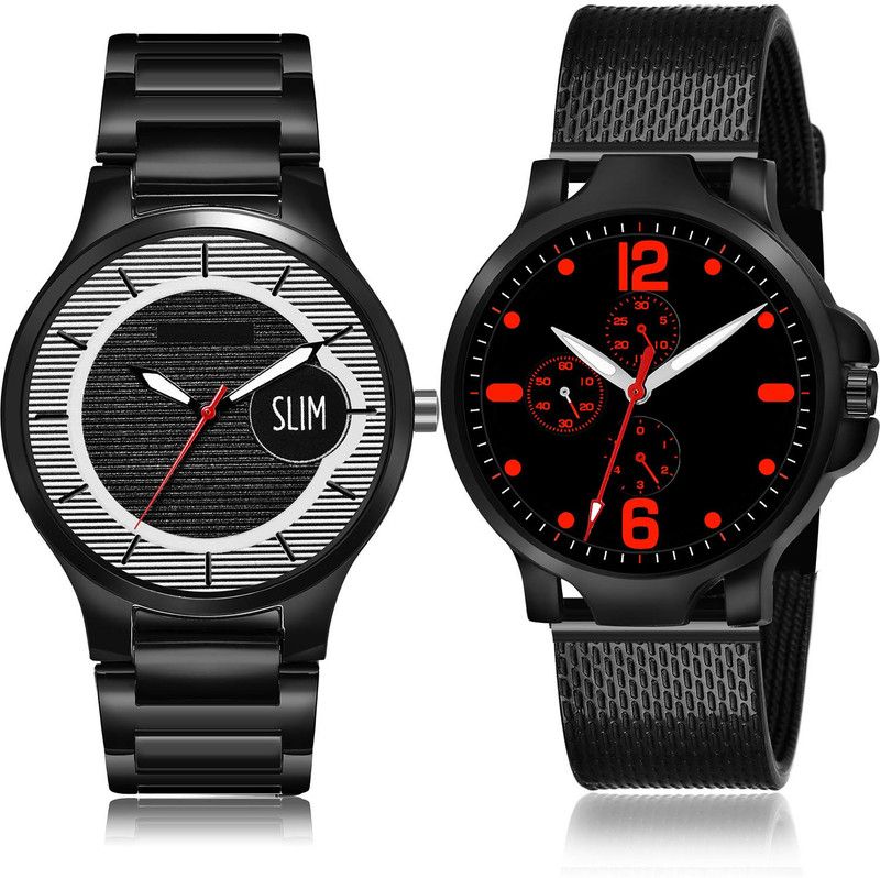 Analog Watch - For Men New Party Wedding 2 Watch Combo For Boys And Men - BM410-(69-S-10)