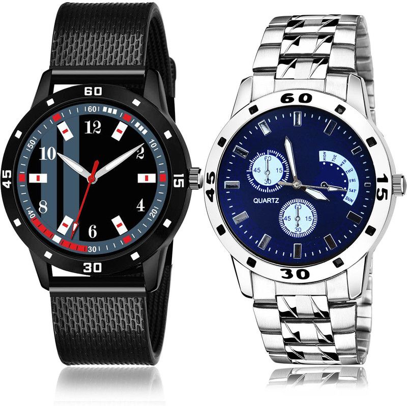 Analog Watch - For Men Brand New 3D Design 2 Watch Combo For Boys And Men - BRM27-B84