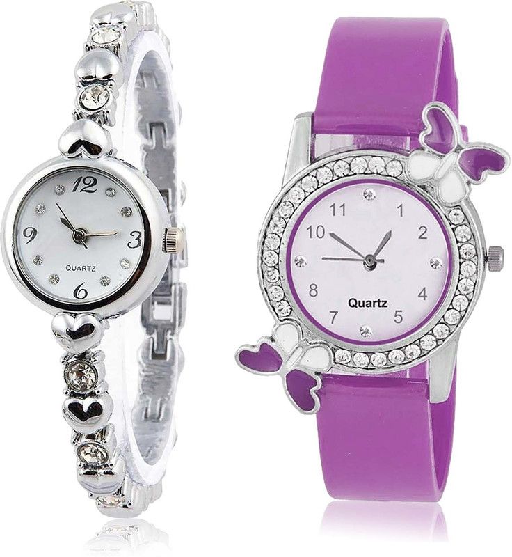 combo watch Analog Watch - For Girls Treading Tread Stone And Butterfly Combo Watch For Girls And Women - G453-G100