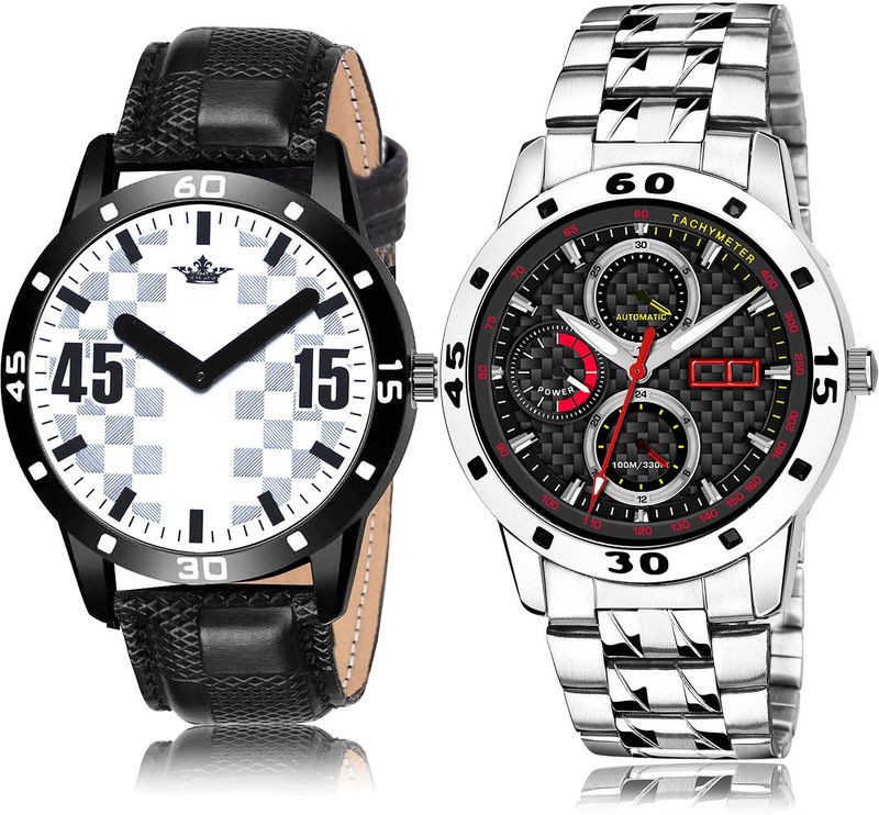 Analog Watch - For Men Contemporary High Quality 2 Watch Combo For Boys And Men - BL46.58-(60-S-19)