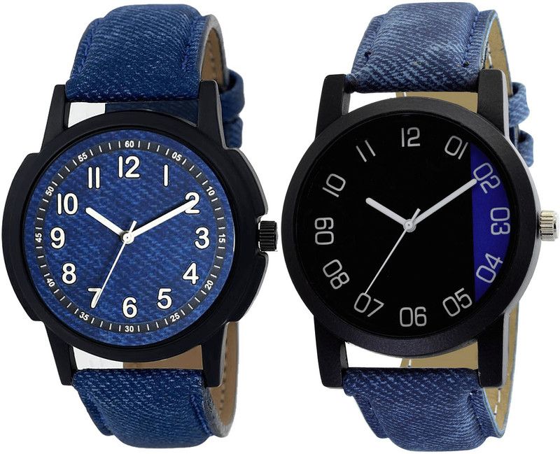 combo watch Analog Watch - For Girls Treading Present Analogue Blue Color Boys And Men Watch - B8-B37 (Combo Of 2 )