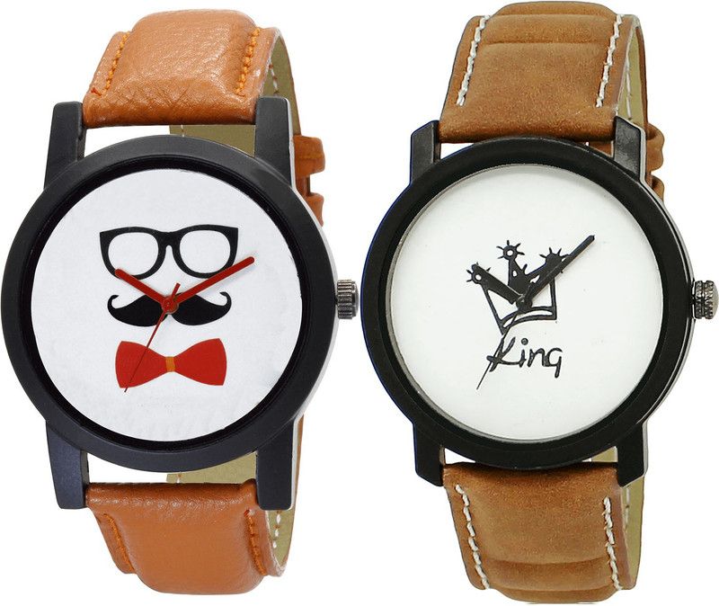 combo watch Analog Watch - For Girls Latest Exclusive Beard Style And King Analogue Brown Color Boys And Men Watch - B53-BL46.18 (Combo Of 2 )