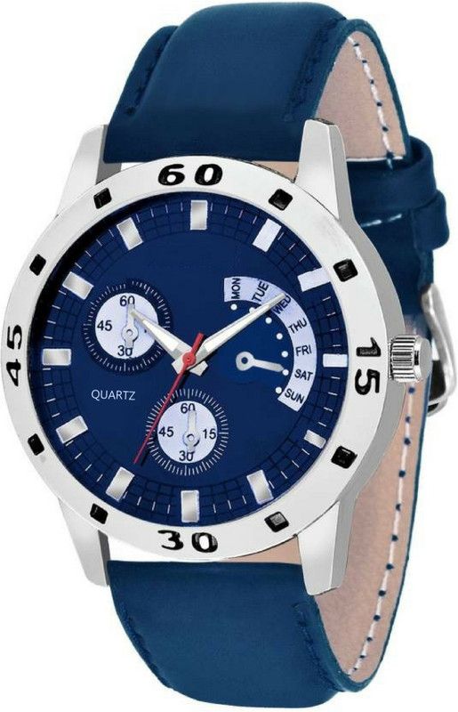 Analog Watch - For Men JR-2140|Casual Style Unique Design Dial | Flexible Leather Strap