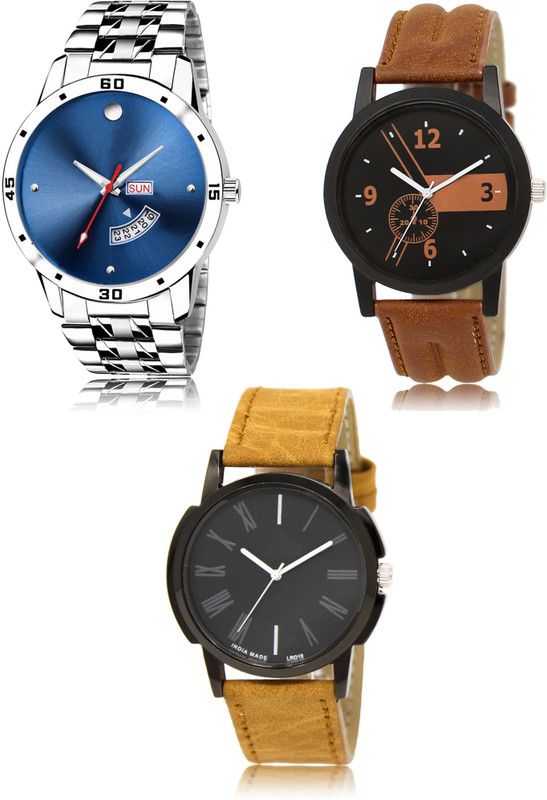 New latest Designer Combo of 3 Analog Watch - For Men 105-01-19