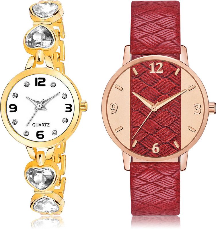 Analog Watch - For Women Latest Fashionable 2 Watch Combo For Women And Girls - G659-GM399