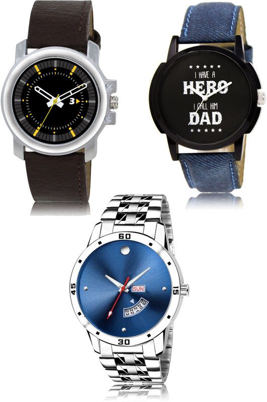 New latest Designer Combo of 3 Analog Watch - For Men 44-07-106