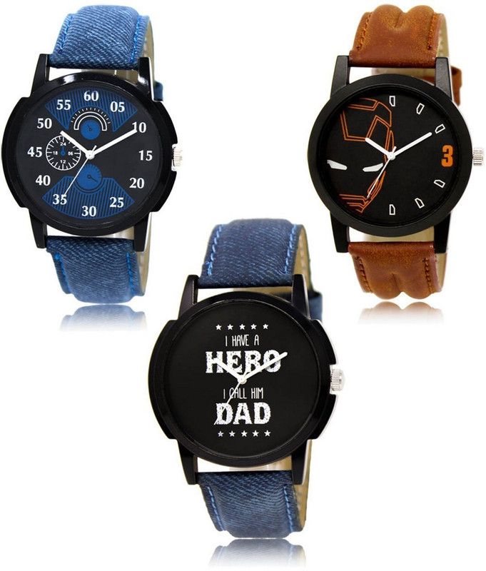 New latest Designer Combo of 3 Analog Watch - For Men LR-02-04-07