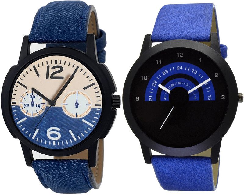 combo watch Analog Watch - For Girls Brand New Rich Analogue Blue Color Boys And Men Watch - B10-B47 (Combo Of 2 )