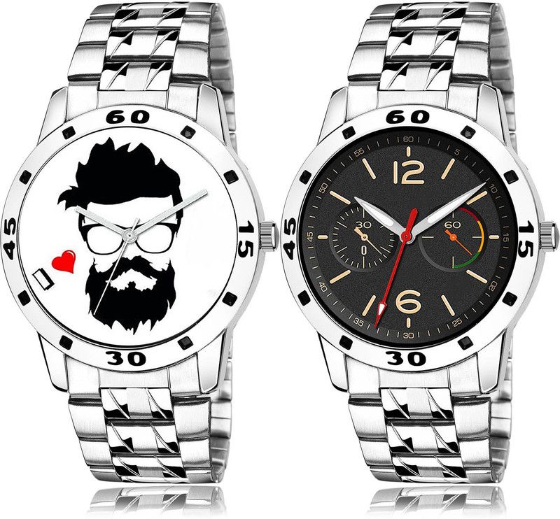 Analog Watch - For Men Classical Formal 2 Watch Combo For Boys And Men - B823-(64-S-19)