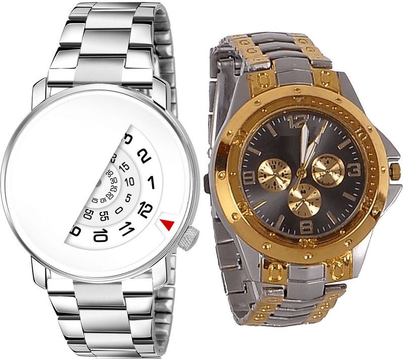 combo watch Hybrid Smartwatch Watch - For Men Modern High Quality Day And Date Analog Silver Color Boys And Men Watch - BL46.106-B76 (Combo Of 2 )