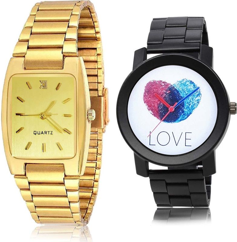 Analog Watch - For Men Best Analogue Chain And Love Fingerprints Chain Watch Combo Watch For Boys And Men - BRM4-B813