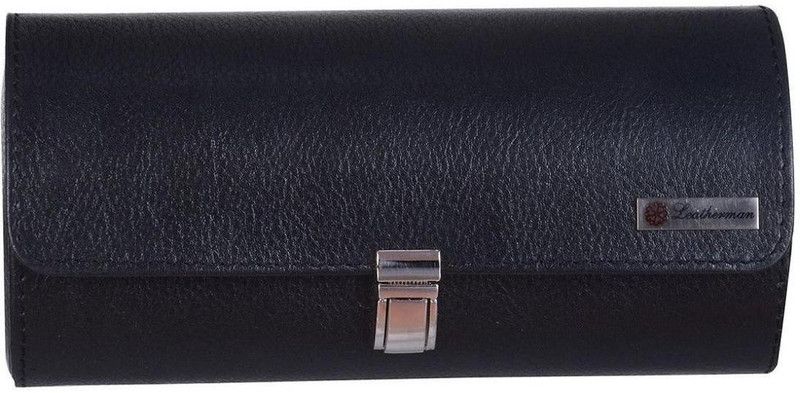 Push Lock Travelling Watch Box Watch Box  (Black, Holds 1 Watch)