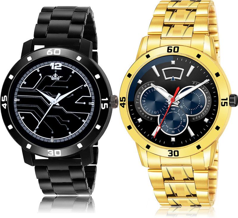 Analog Watch - For Men Modern Fancy 2 Watch Combo For Boys And Men - BL46.113-(61-S-21)
