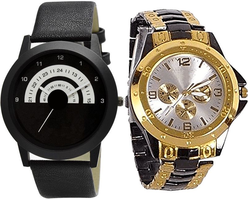combo watch Analog Watch - For Girls New Exclusive Analogue Black Color Boys And Men Watch - B48-B73 (Combo Of 2 )