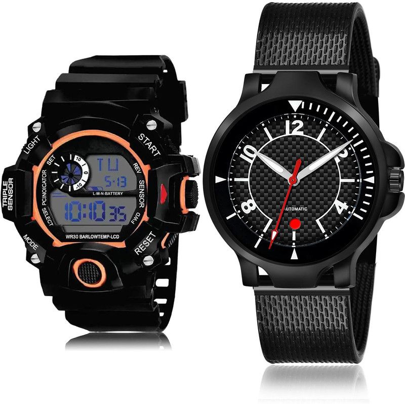 Analog-Digital Watch - For Men Treading Style 2 Watch Combo For Boys And Men - BC27-(66-S-10)