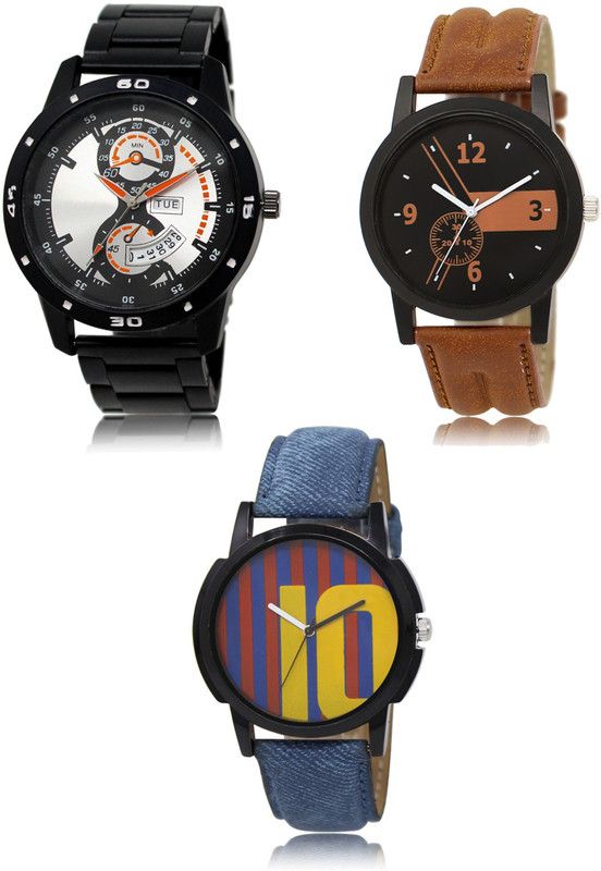 New latest Designer Combo of 3 Analog Watch - For Men 107-01-10