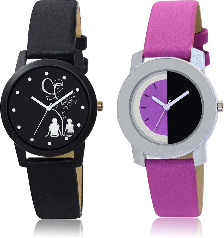 combo watch Analog Watch - For Women Modern Designer Love Valentine Couple Combo Watch For Girls And Women - GO146-G275