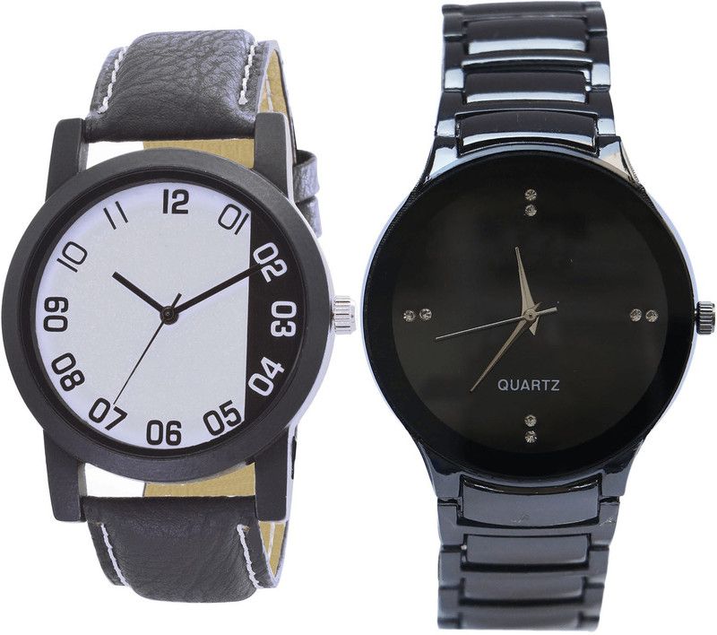 combo watch Analog Watch - For Girls Latest Fashion Analogue Black Color Boys And Men Watch - B41-B67 (Combo Of 2 )