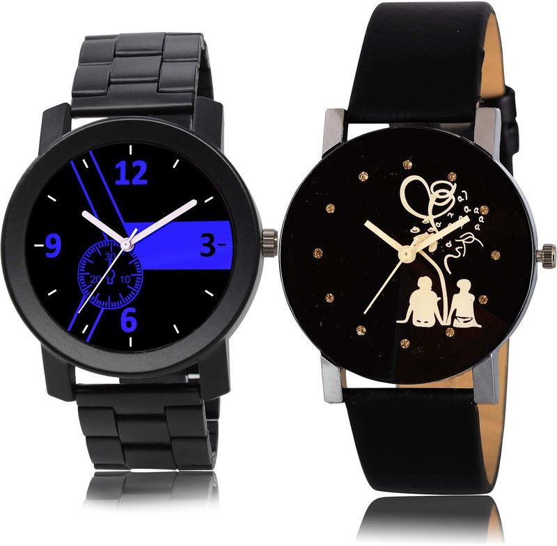 combo watch Analog Watch - For Boys New Valentine Chain Watch And Couple Love Watch - B791-B138 (Combo Of 2 )