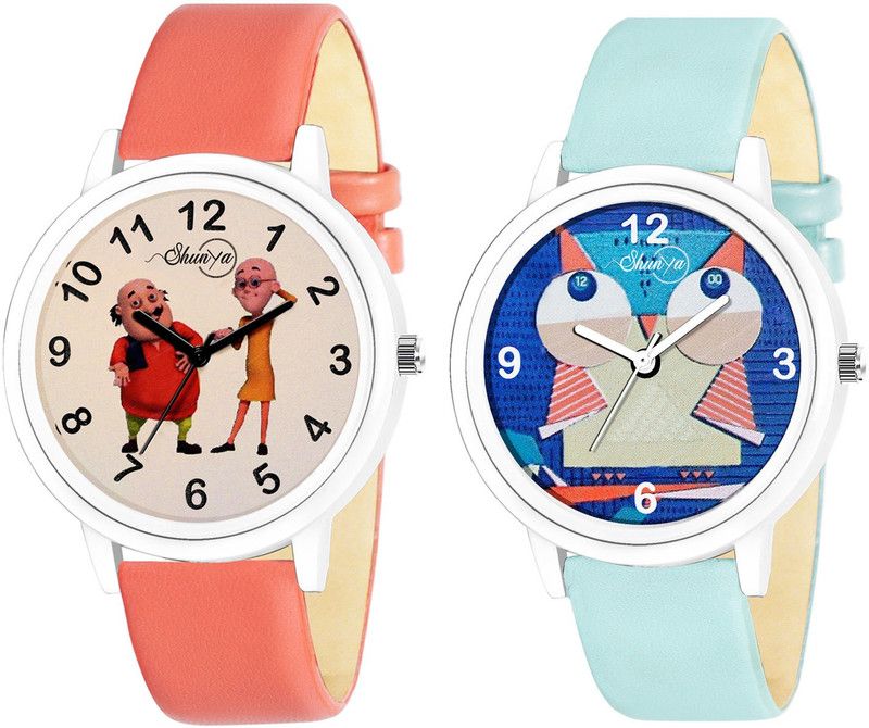 Leather strap Analog Watch - For Boys Stylish Kid's Multi Dial Boy's & Men's Combo Pack-02 Watch
