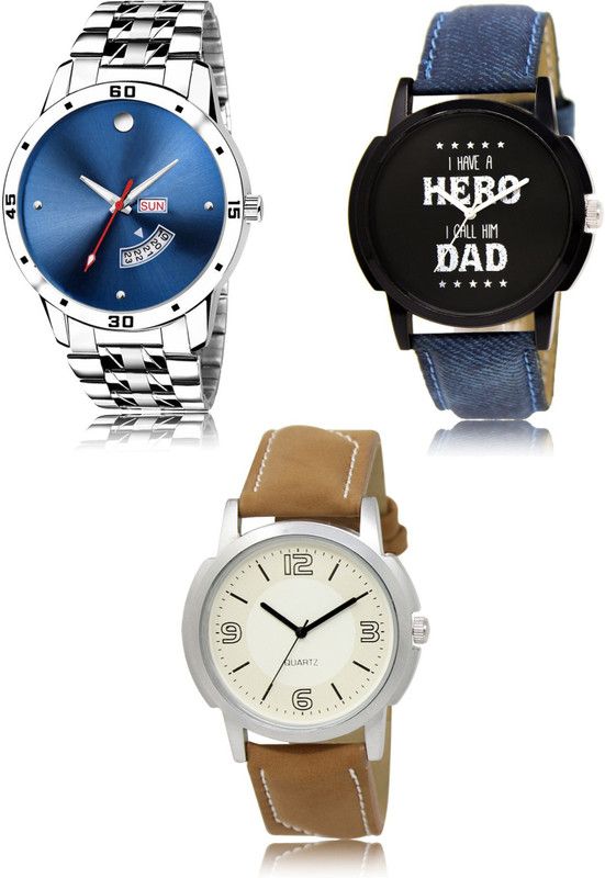 New latest Designer Combo of 3 Analog Watch - For Men LR105-LR07-LR16