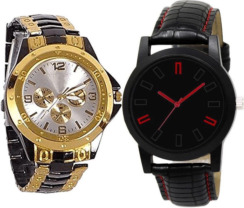 combo watch Analog Watch - For Girls Best Rich Analogue Black Color Boys And Men Watch - B73-B28 (Combo Of 2 )
