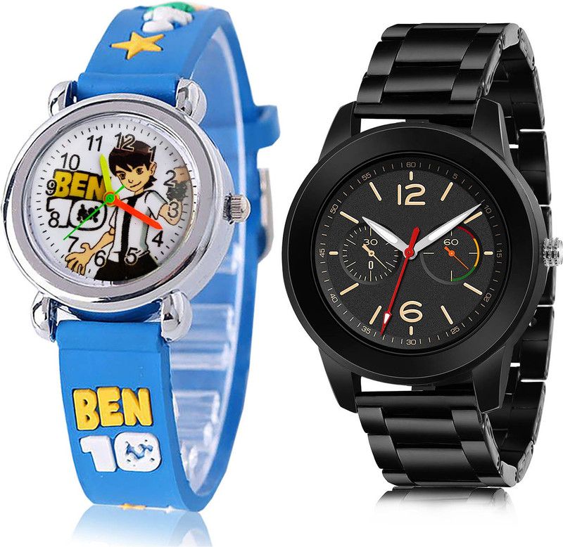 Analog Watch - For Boys Classical Chronograph 2 Watch Combo For Boys And Men - BK100-(64-S-20)