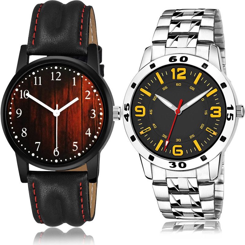 Analog Watch - For Men Classical Valentine 2 Watch Combo For Boys And Men - B654-(48-S-19)
